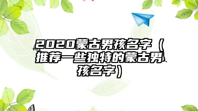 2020蒙古男孩名字（推荐一些独特的蒙古男孩名字）