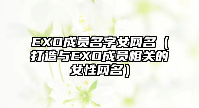 EXO成员名字女网名（打造与EXO成员相关的女性网名）