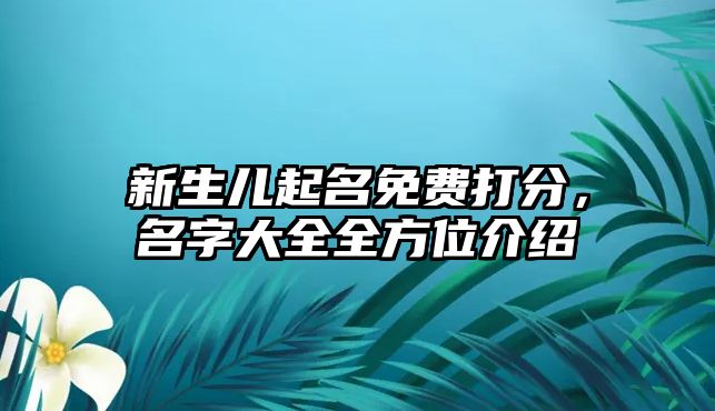 新生儿起名免费打分，名字大全全方位介绍