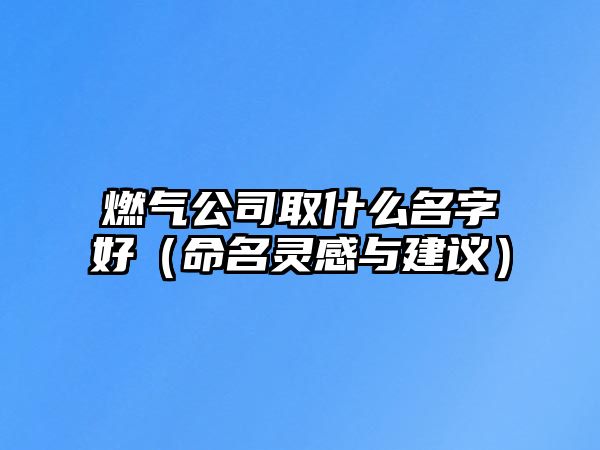 燃气公司取什么名字好（命名灵感与建议）