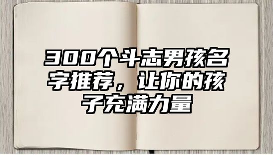 300个斗志男孩名字推荐，让你的孩子充满力量