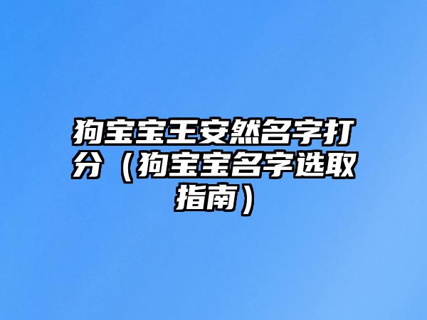 狗宝宝王安然名字打分（狗宝宝名字选取指南）