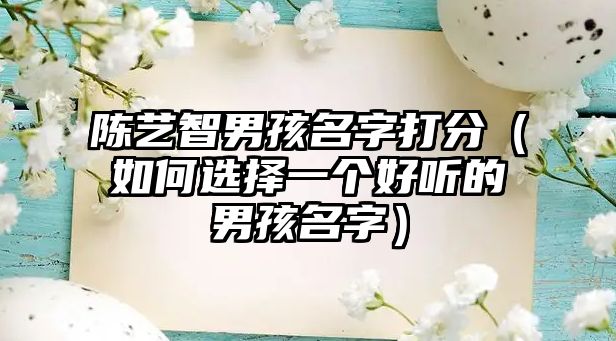 陈艺智男孩名字打分（如何选择一个好听的男孩名字）