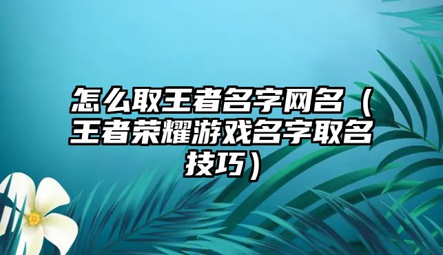 怎么取王者名字网名（王者荣耀游戏名字取名技巧）