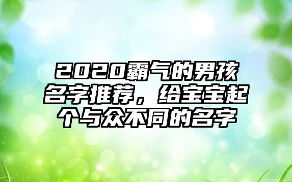 2020霸气的男孩名字推荐，给宝宝起个与众不同的名字