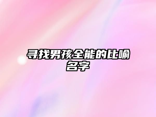 寻找男孩全能的比喻名字