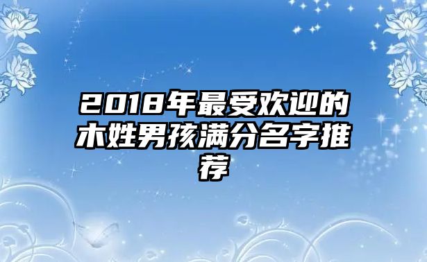 2018年最受欢迎的木姓男孩满分名字推荐