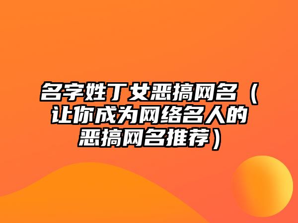 名字姓丁女恶搞网名（让你成为网络名人的恶搞网名推荐）