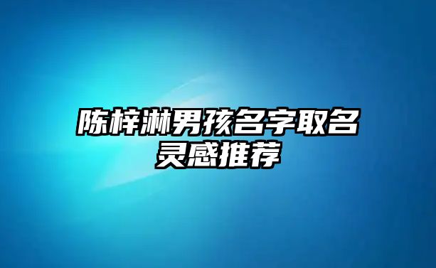 陈梓淋男孩名字取名灵感推荐