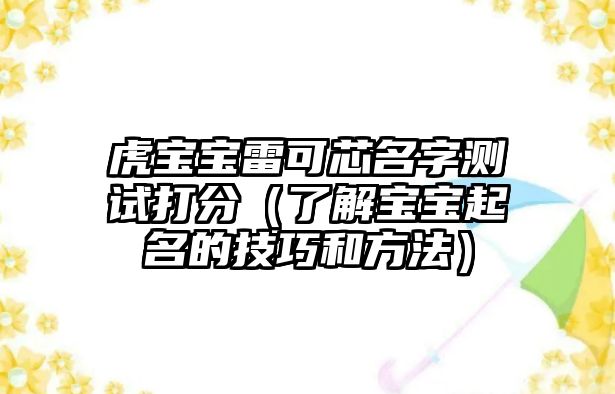 虎宝宝雷可芯名字测试打分（了解宝宝起名的技巧和方法）