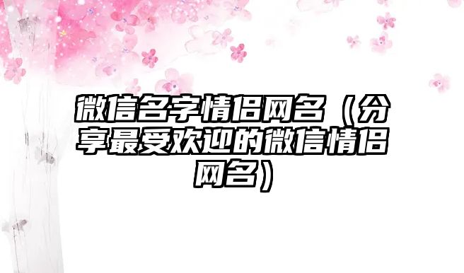 微信名字情侣网名（分享最受欢迎的微信情侣网名）