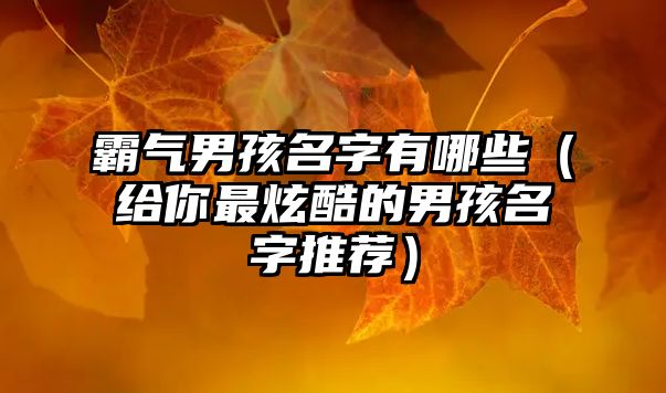 霸气男孩名字有哪些（给你最炫酷的男孩名字推荐）