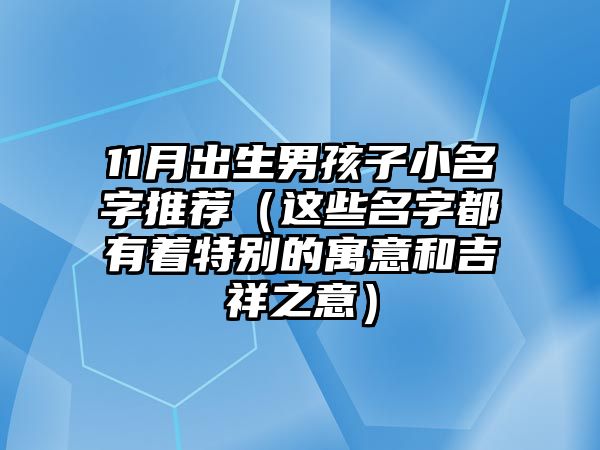 11月出生男孩子小名字推荐（这些名字都有着特别的寓意和吉祥之意）