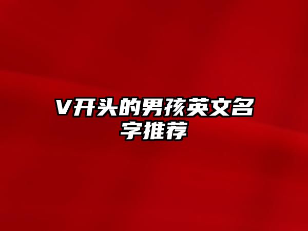 V开头的男孩英文名字推荐