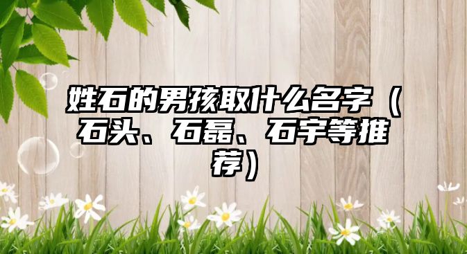 姓石的男孩取什么名字（石头、石磊、石宇等推荐）